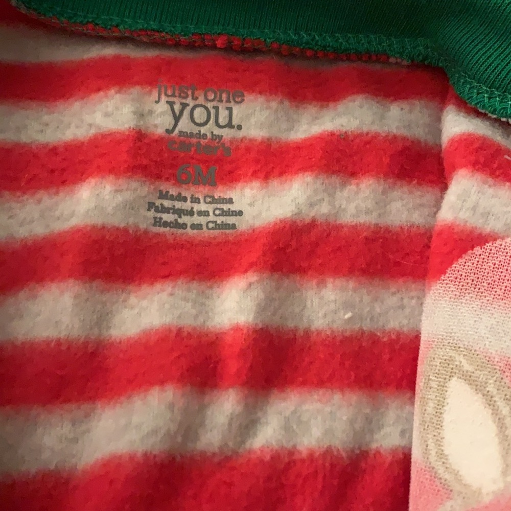 Carter’s Reindeer Striped Sleeper Footed One-piece Baby - Picture 7 of 9